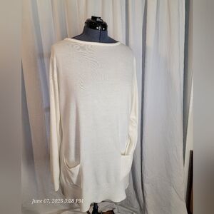Tunic Sweater: SOO SOFT! Draper's & Damon's Cream Long Sleeve